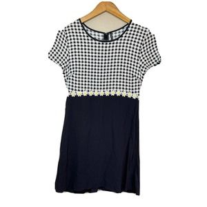 Urban Outfitters Dress Daisy Black & White Checkered Mini Dress Size Med UO